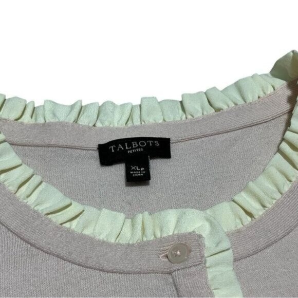 Talbots Trimmed Henley Sweater XLP | Soft Knit Pullover Women’s Plus - Picture 5 of 9